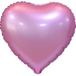 Шар (18"/46 см) Сердце, Розовый, Сатин 5 шт.