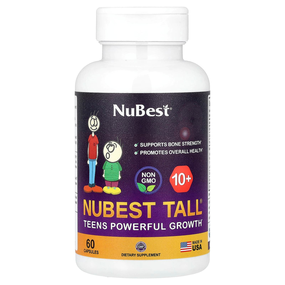 NuBest, Tall®, эффективная добавка для роста подростков, от 10 лет, 60 капсул