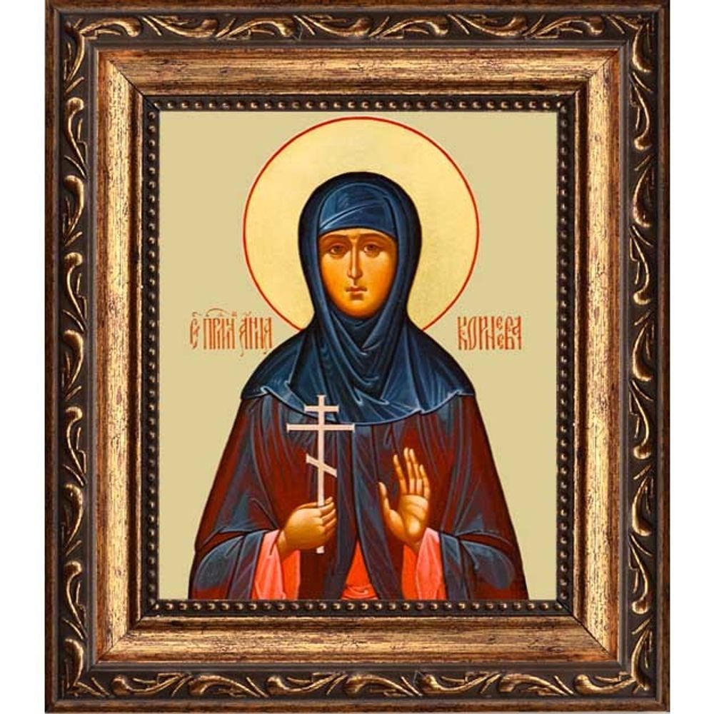 Анна Корнеева, преподобномученица, послушница. Икона на холсте.