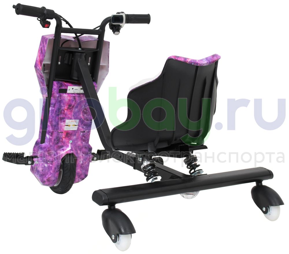 Электро Дрифт-карт IKINGI Drift Cart P2 250W (36V/4.4Ah) - Фиолетовый Космос фото №6