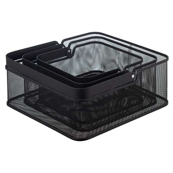 Корзина для хранения квадратная ferrant, 20,3х20,3х11,5 см, черная