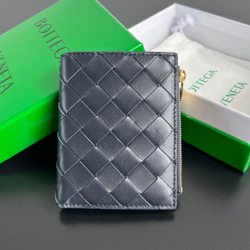 Bottega Veneta Small Intrecciato Bi-Fold Zip Wallet
