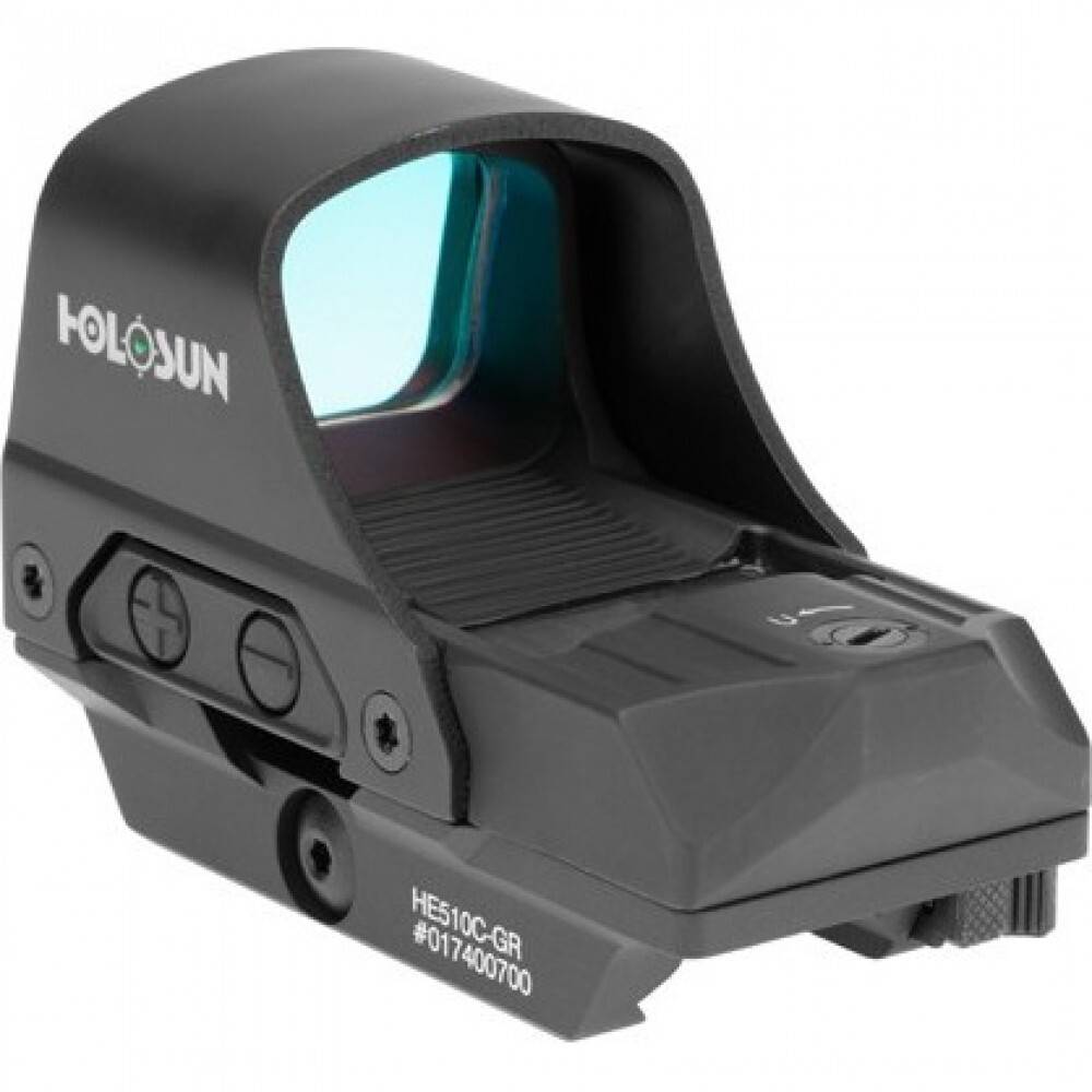 Коллиматорный прицел HOLOSUN OPEN ELITE HE510C-GR (открытый, 2 МОА, 3 метки зеленые, вивер, ip67, титан)