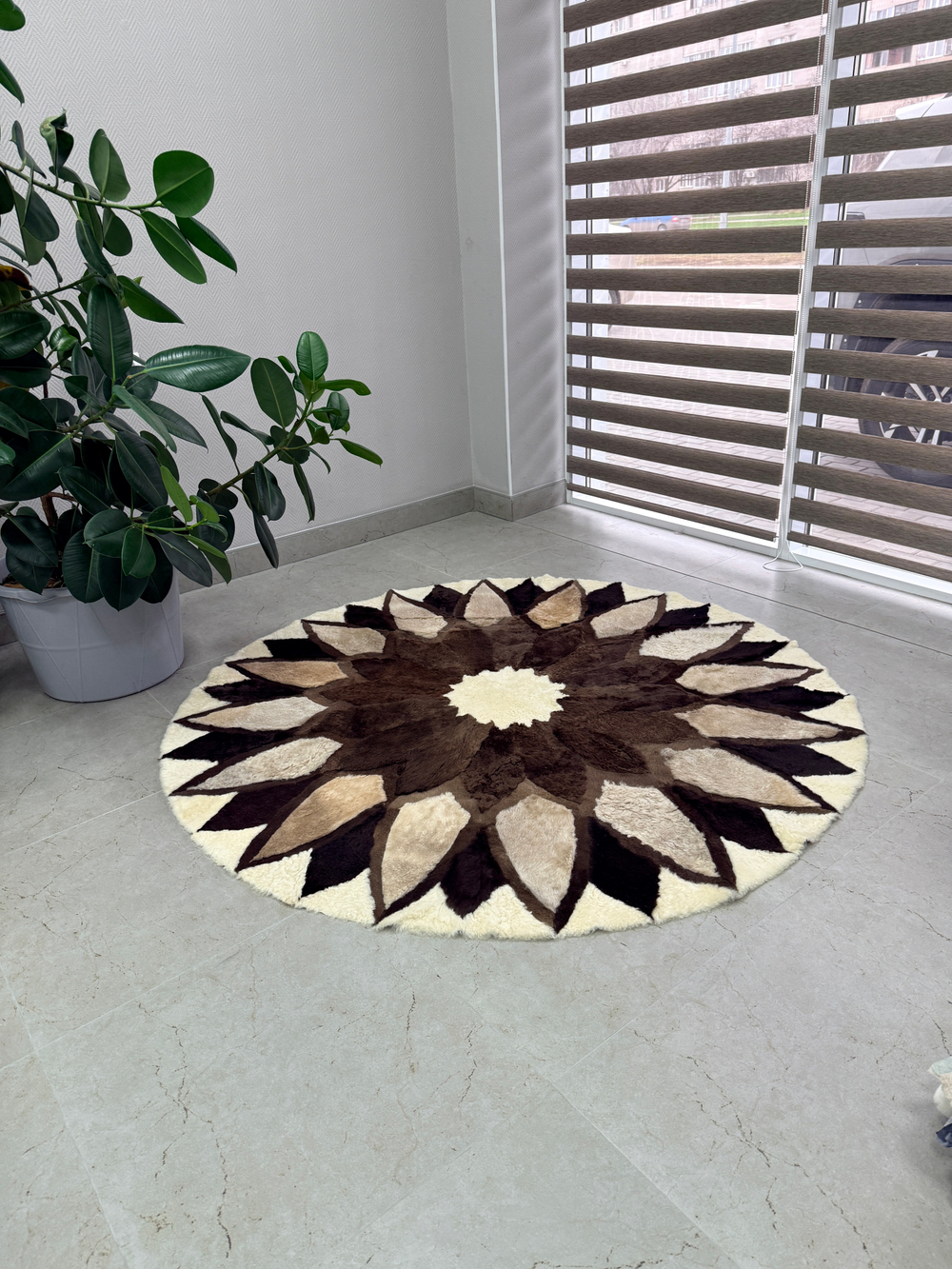 Ковер шкура натуральная овчина меховой