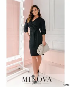 Платье 3138В-черный Minova