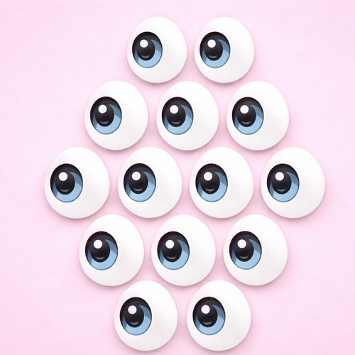 Сахарные фигурки ГЛАЗКИ цветные, 10 гр