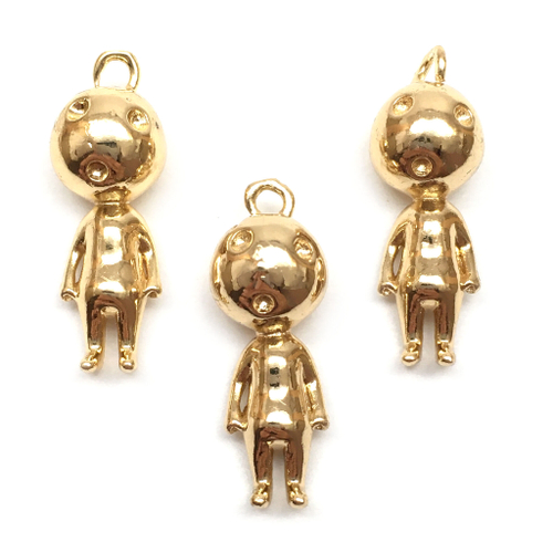 Подвеска "Кодама - дух дерева" 22х7 мм, позолота