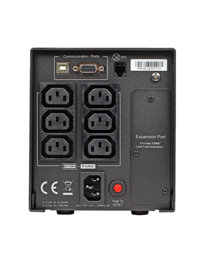 Источник бесперебойного питания CyberPower  PR750ELCD Line-Interactive 750VA/675W USB/RS-232/EPO/SNMPslot (6 IEC С13)