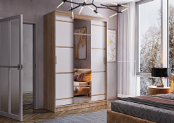 Шкаф-купе Сакура 150 см, дуб сонома