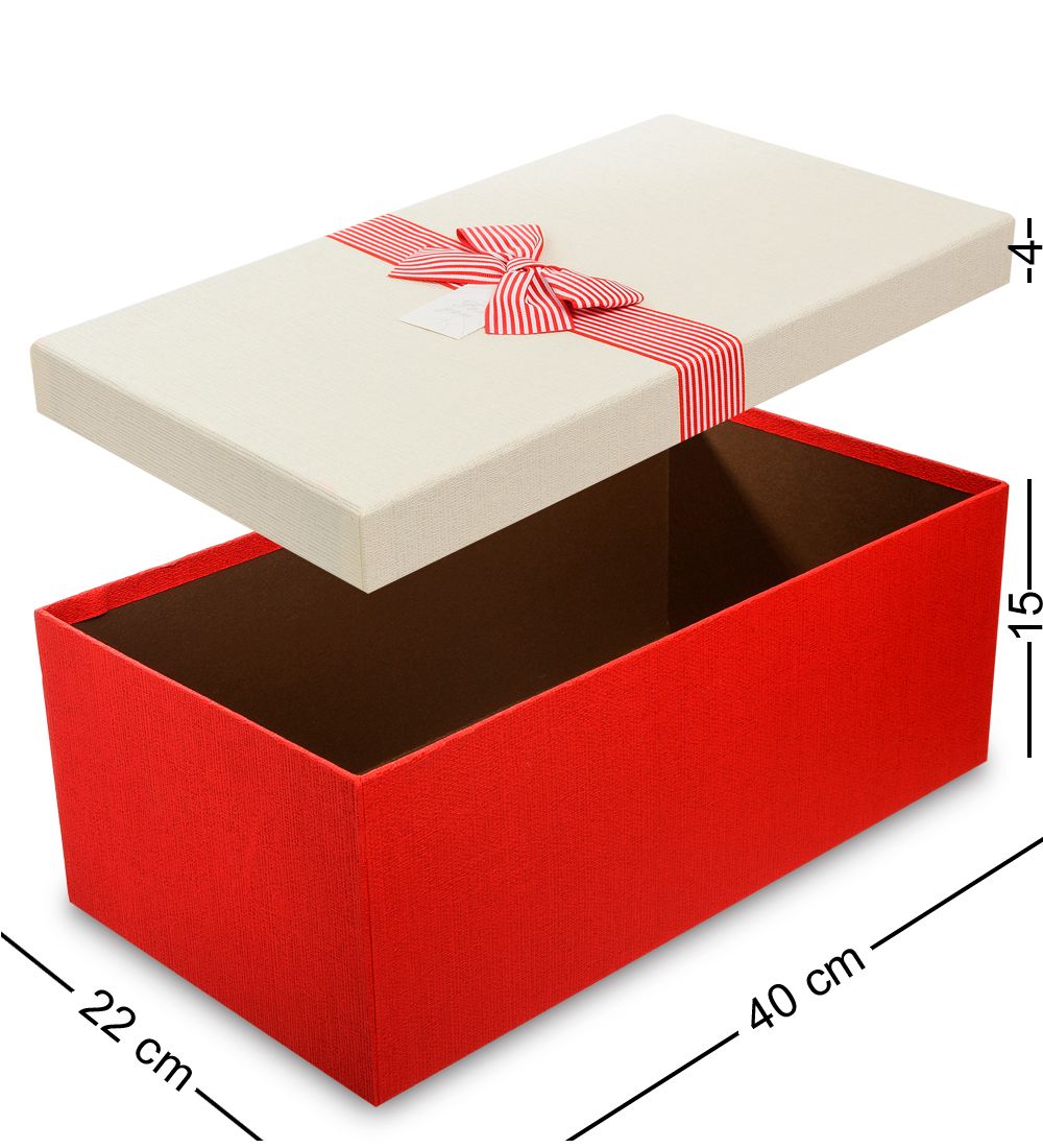 WF-73/3-B Коробка «Прямоугольник» цв.красн./беж.