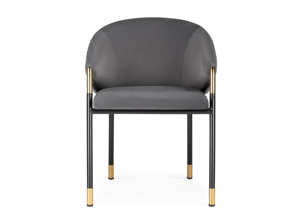 Стул на металлокаркасе Molton gray / black/ gold