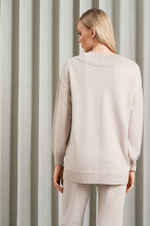 1849 Кардиган женский (бежевый меланж)