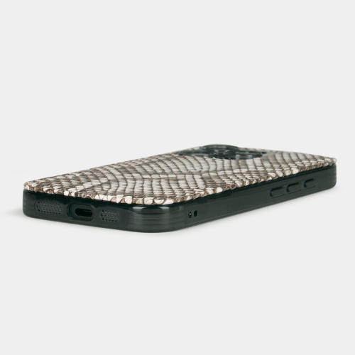 Чехол-накладка для iPhone 16 Pro Max из кожи питона, цвета натур