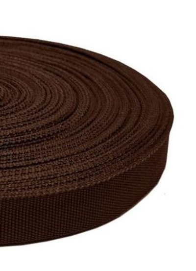 Лента окантовочная (стропа) 7,5 гр/м, ш. 22 мм, коричневый