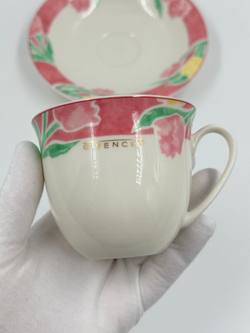 Чайная пара с розовой каймой Givenchy by Yamaka