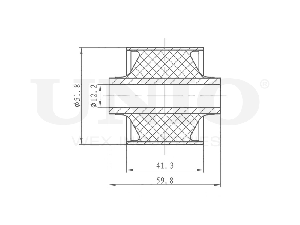Сайлентблок заднего продольного рычага UNIO RMP-20412