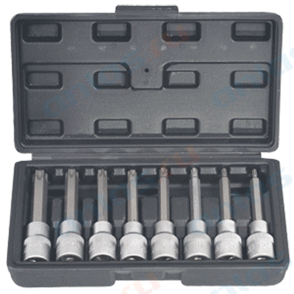 Набор головок со вставкой Torx 1/2" 8 пр. T20T60 L=100 мм в кейсе 39600