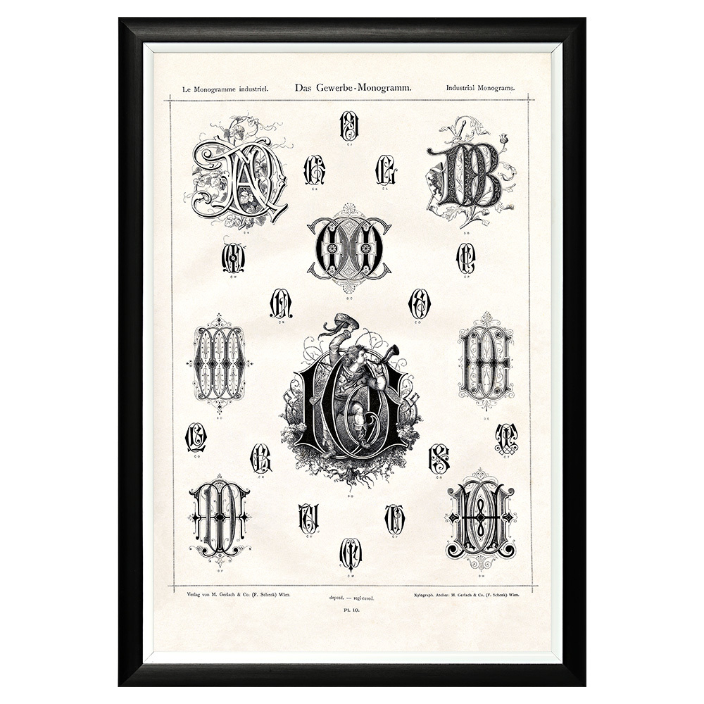 Арт-постер Объект мечты Монограмма 10