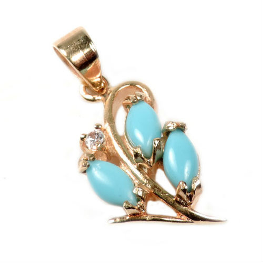 Кулон "Золотко" бирюза