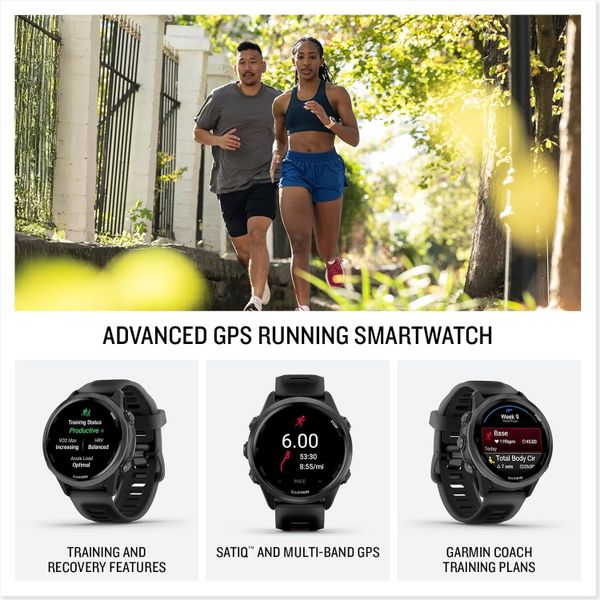 Умные часы Garmin Forerunner 570 42 мм, Черный | Slate Black (010-02970-00 | 010-02970-40)