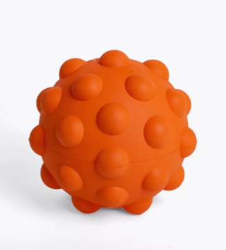 Jolly Pooch Атом игрушка для собак резиновая, с пищалкой, Оранжевая, Ваниль, 9,3 см