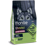Сухой корм Monge Dog BWild LOW GRAIN для взрослых собак, низкозерновой, из мяса дикого кабана 2,5 кг