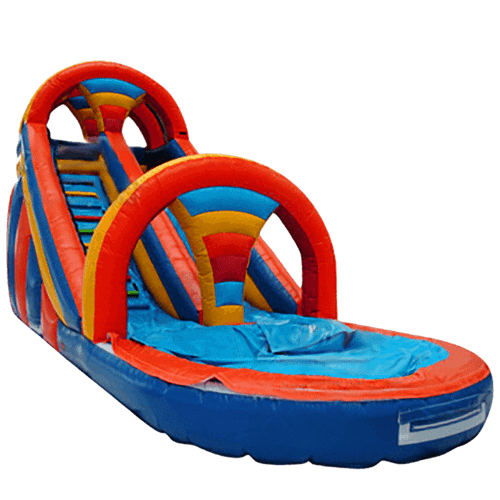 Надувная водная горка с бассейном «Радуга», 9,7*3,4*5,4 м