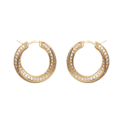 Серьги-золотая спираль, камни в асс.