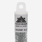 Японский бисер TOHO Round 8/0 (№9), прозрачный