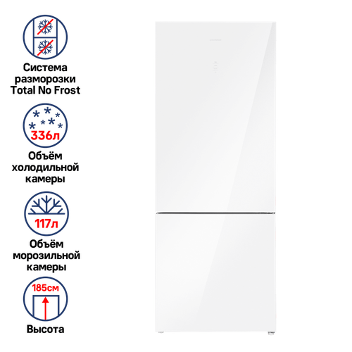 Холодильник с инвертором MAUNFELD MFF1857NFW