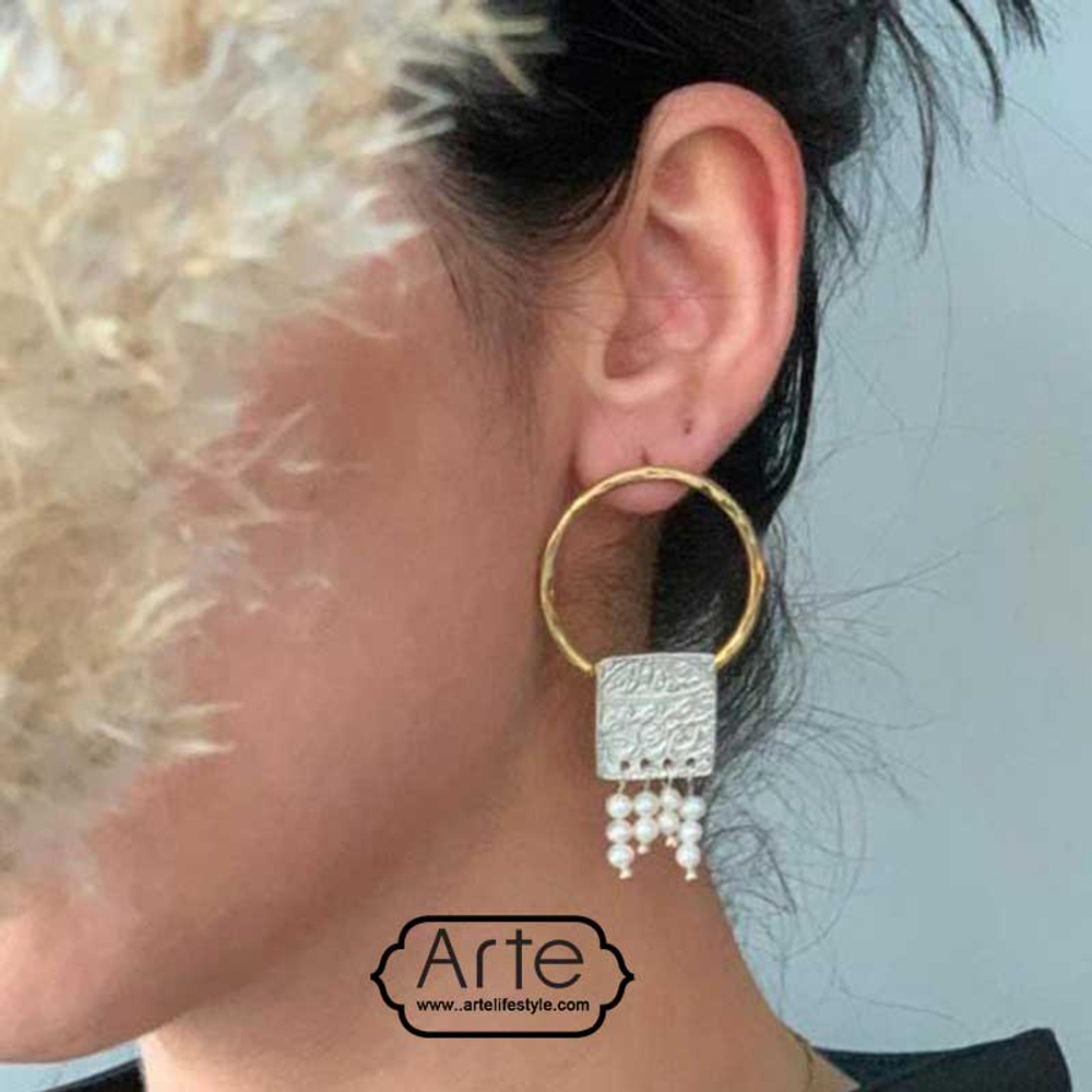 Серебряные серьги с жемчугом Arte Delbar 20220537 Иран