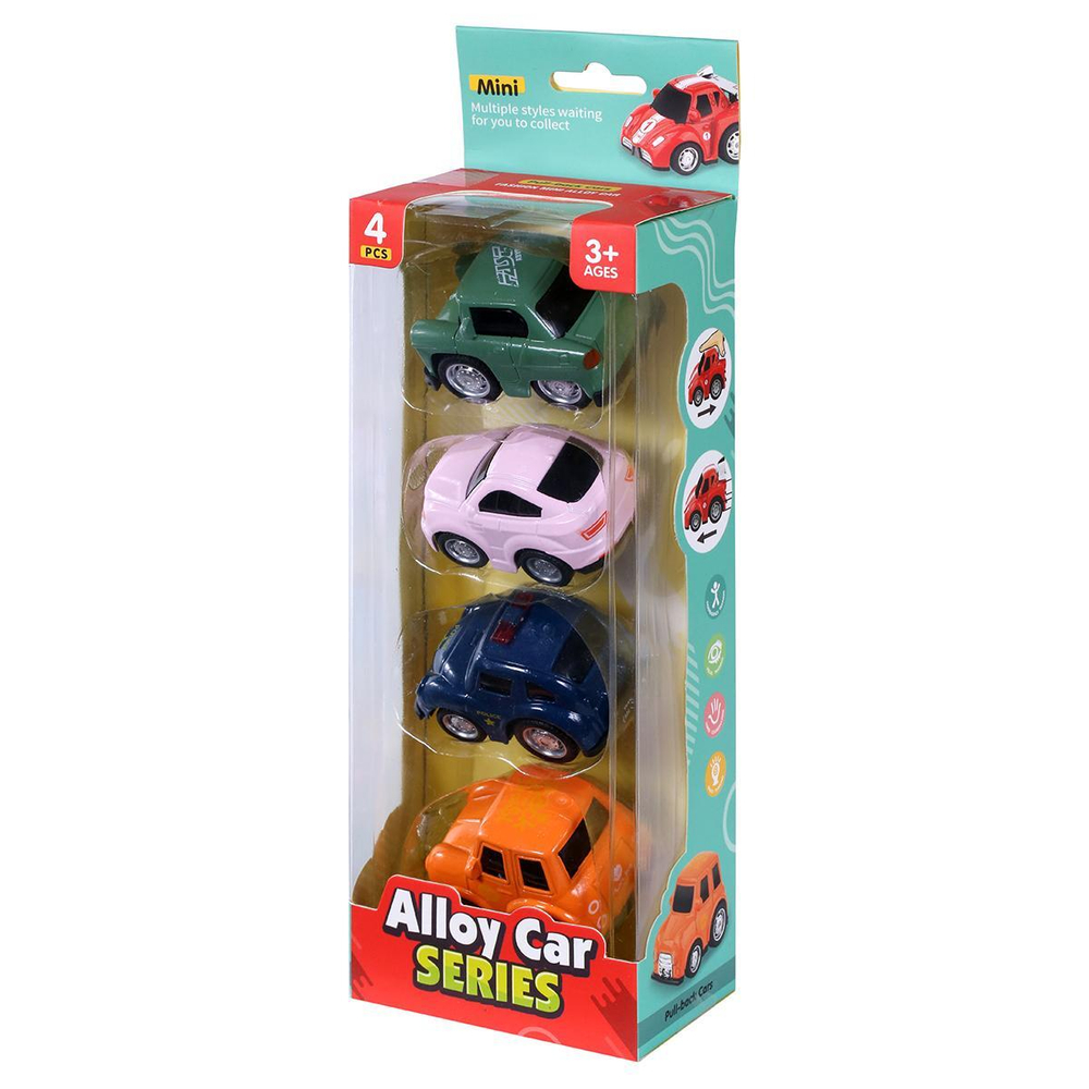 Набор машин 4шт, коробка XT0401