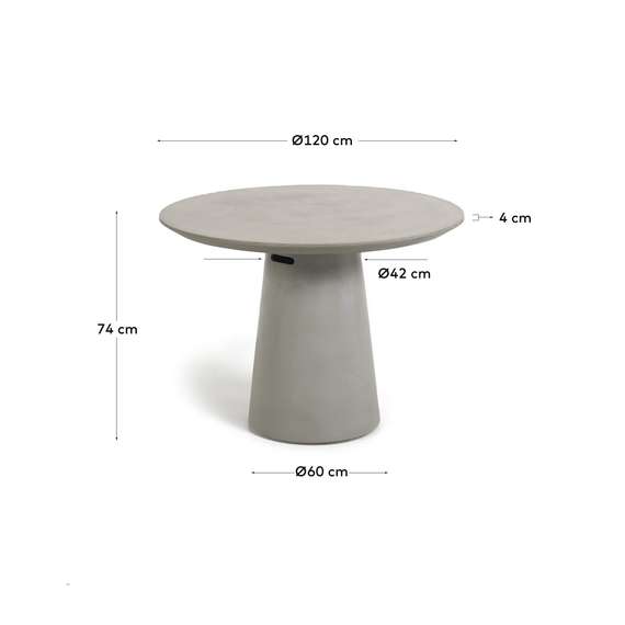 Цементный стол Itai Ø120 см