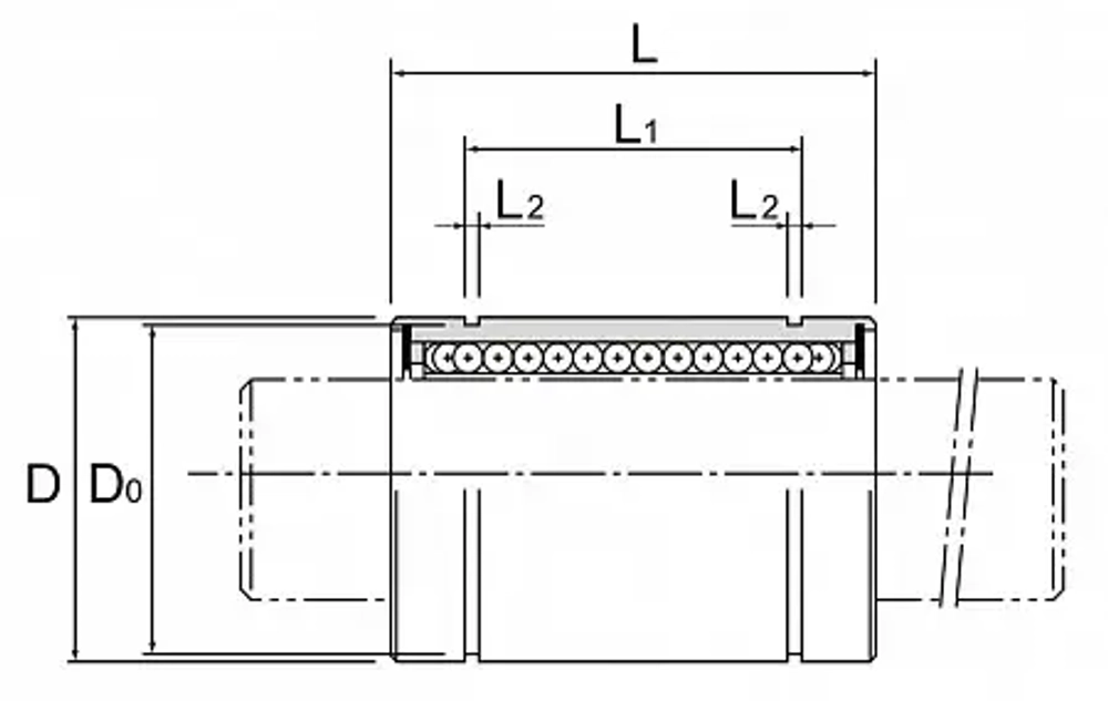 Линейный подшипник LM25-UU TECHNIX