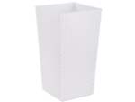 Кашпо напольное "Ротанг" 22*22*41см (белый)