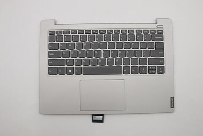 Верхняя панель с клавиатурой (топкейс) для ноутбука Lenovo IdeaPad S340-14IWL. раскладка - английская, без подсветки, серая (5CB0S18399), оригинал