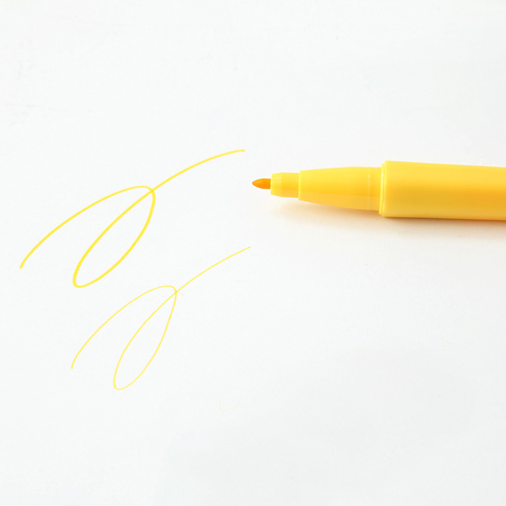 Маркер Muji Hexagonal Water-Based Twin Pen (желтый)