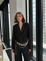 Жакет из вискозы однобортный черный