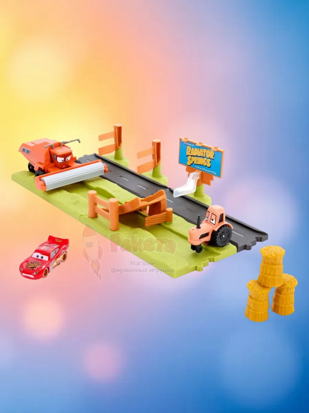 Трек Disney Cars Побег Фрэнка и гонки с трюками HRX48