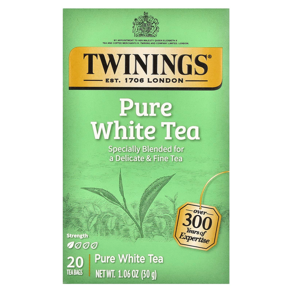 Twinings, Чистый белый чай, 20 чайных пакетиков, 30 г (1,06 унции)