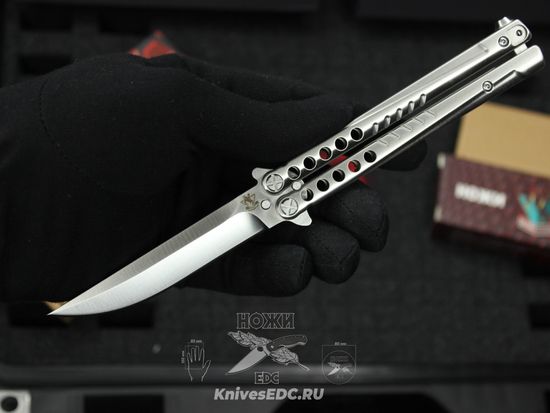 Складной нож STEELCLAW бабочка Секиро-01 c клинком из стали D2, рукоять Stainless Steel