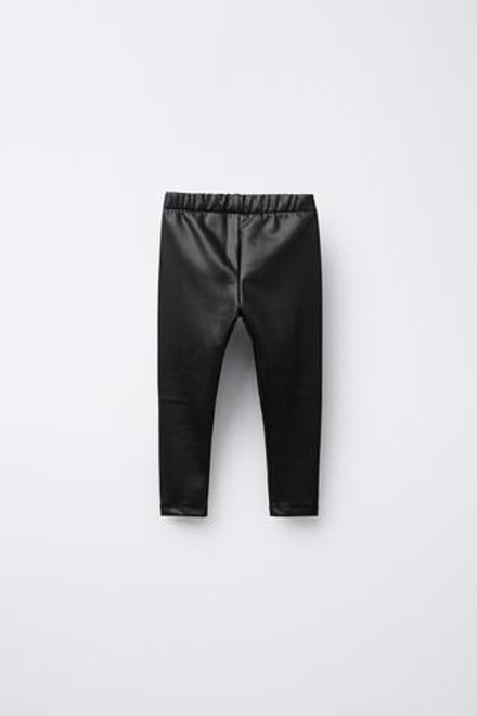 ZARA ЛЕГИНСЫ ПОД КОЖУ, ЧЕРНЫЙ