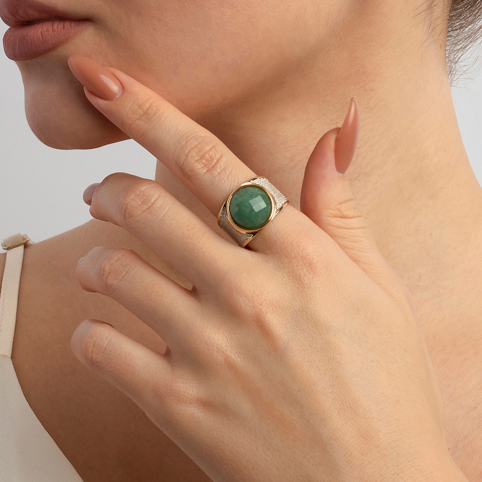 Кольцо Possebon Pearl Green Quartz 17.2 мм K3185.16/17.2 G/G