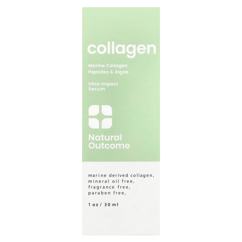 Natural Outcome, Collagen Ultra Impact Serum, без отдушек, 30 мл (1 унция)
