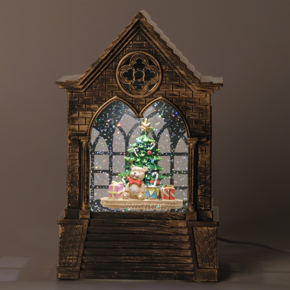 Сувенир светодиодный музыкальный Сказочный домик 12,5х8х20,5см, USB-кабель, работает от батареек: АА