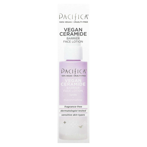 Pacifica, Vegan Ceramide, барьерный лосьон для лица, без отдушек, 50 мл (1,7 жидк. унц.)