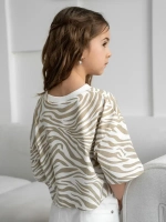 Футболка детская оверсайз укороченная базовая