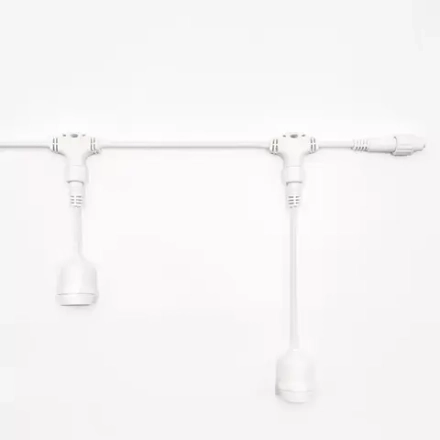 Белт-Лайт UNIBELT 10 м., провод белый Каучук, шаг 50 см., 20 подвесных патронов, IP65, LTC (UBL10m/20L-8)