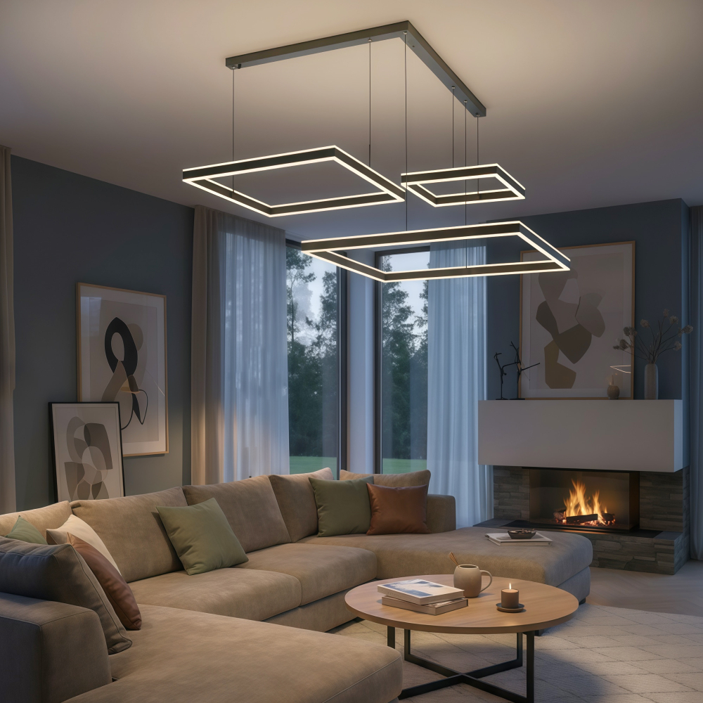 Citilux Дуэт CL719K311 LED Люстра подвесная с пультом Чёрная