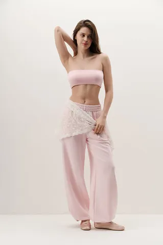 Топ-бандо из вискозы нежно-розового цвета